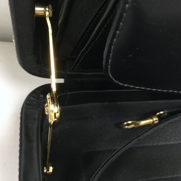 Amniet crocodile belly leather black briefcase attache case New Opus - Picture 16 of 16